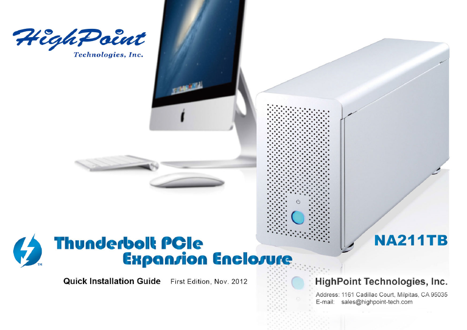 HighPoint NA211TB User Manual | 3 pages