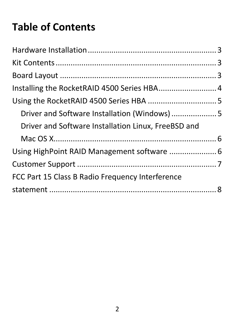 HighPoint RocketRAID 4522 User Manual | Page 2 / 8