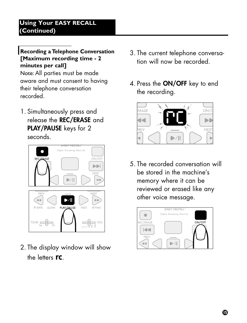 Ameriphone Digital Answering Machine User Manual | Page 17 / 26
