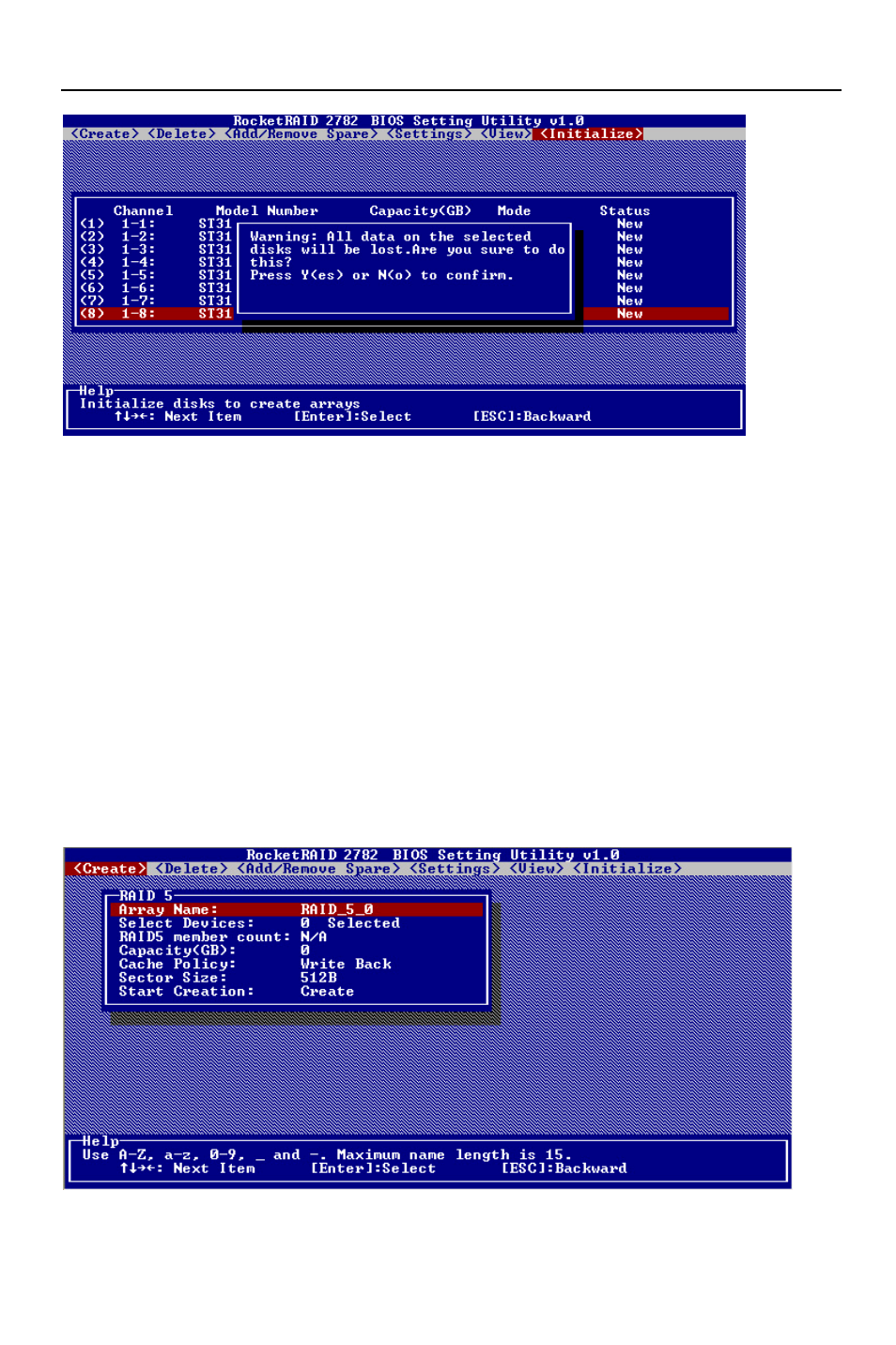 Creating arrays | HighPoint RocketRAID 2782 User Manual | Page 15 / 60