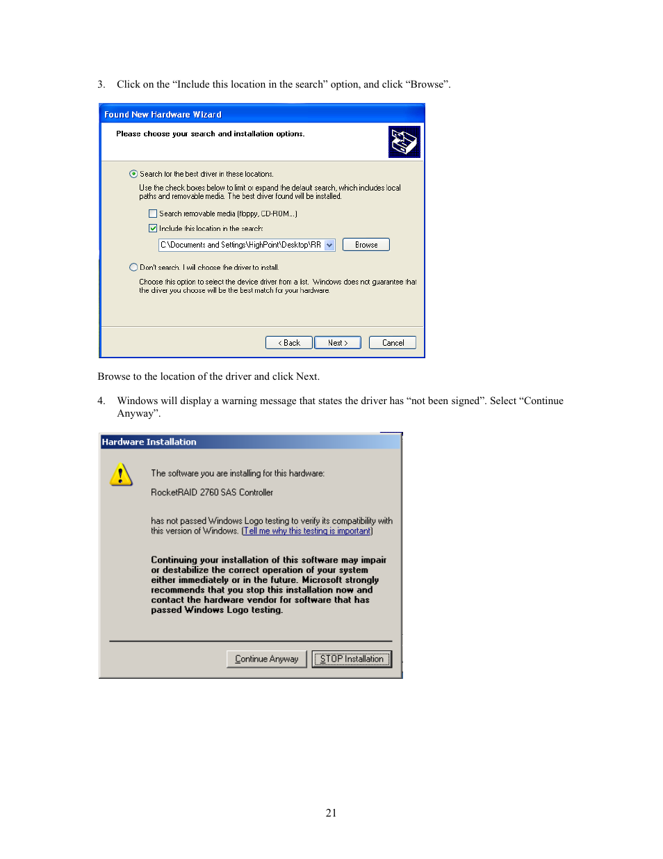 HighPoint RocketRAID 2760A User Manual | Page 21 / 60
