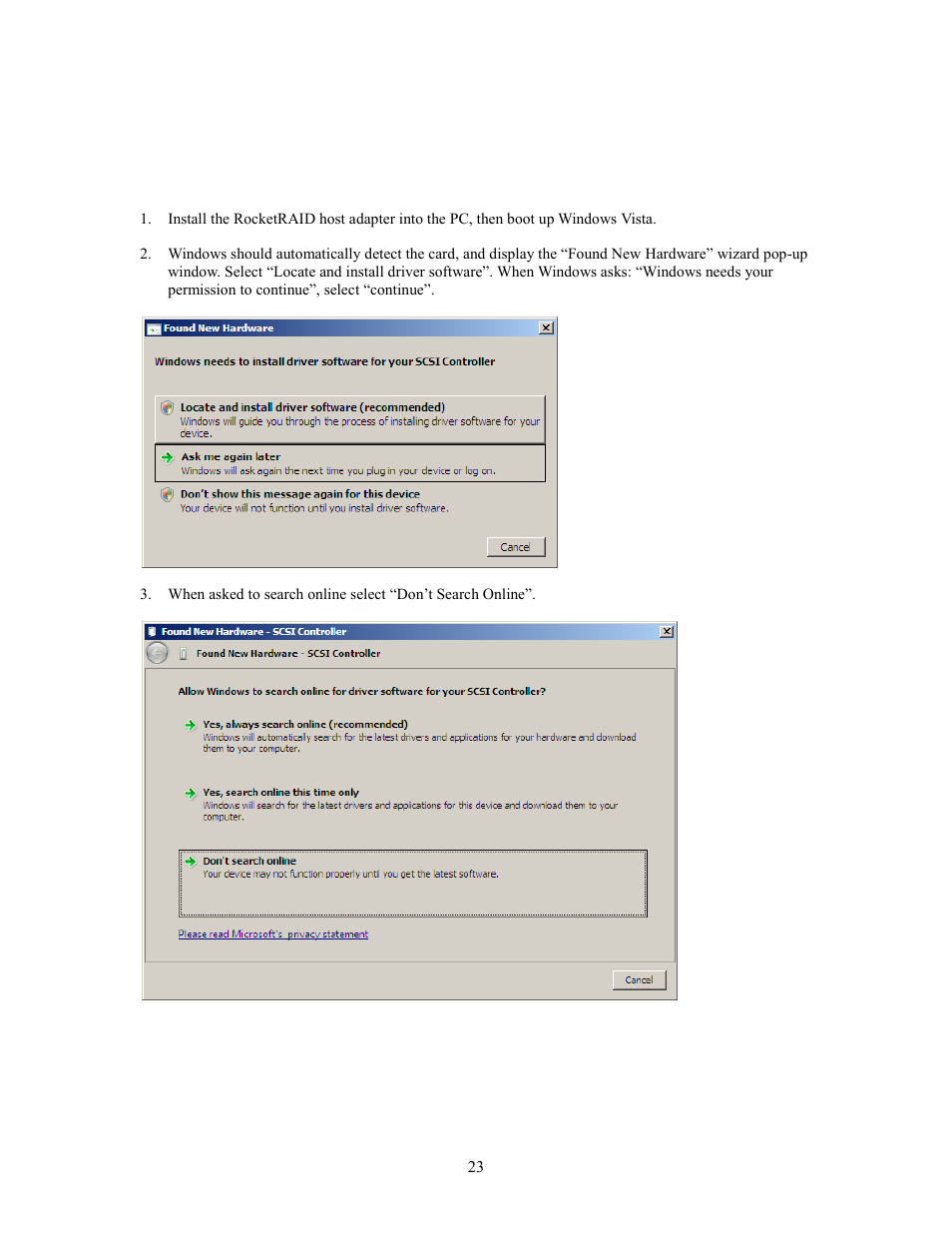 HighPoint RocketRAID 2760A User Manual | Page 23 / 60