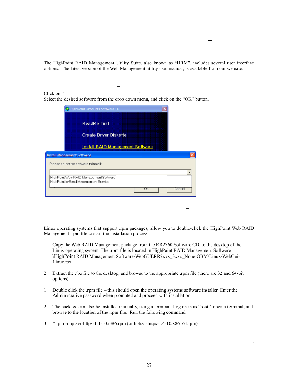 HighPoint RocketRAID 2760A User Manual | Page 27 / 60