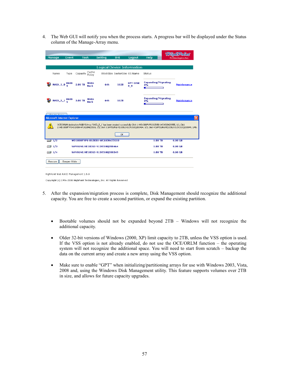 HighPoint RocketRAID 2760A User Manual | Page 57 / 60