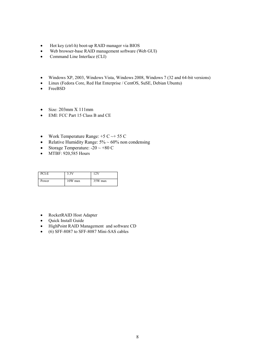 2 - kit contents | HighPoint RocketRAID 2760A User Manual | Page 8 / 60