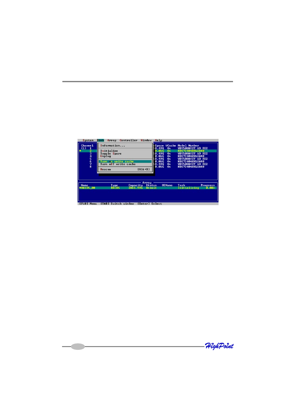 Device settings | HighPoint RocketRAID 4460 User Manual | Page 32 / 59