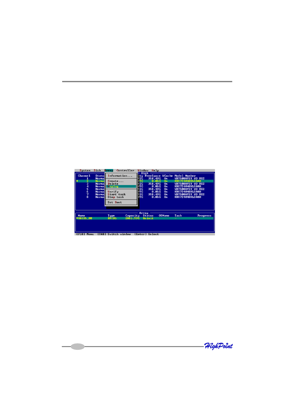 Adding/removing arrays | HighPoint RocketRAID 4460 User Manual | Page 36 / 59