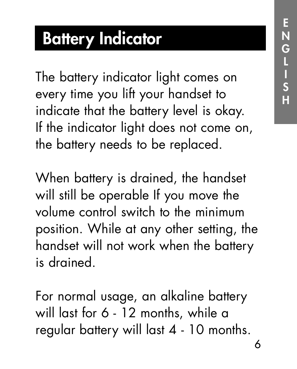 Battery indicator | Ameriphone HA40 User Manual | Page 18 / 50