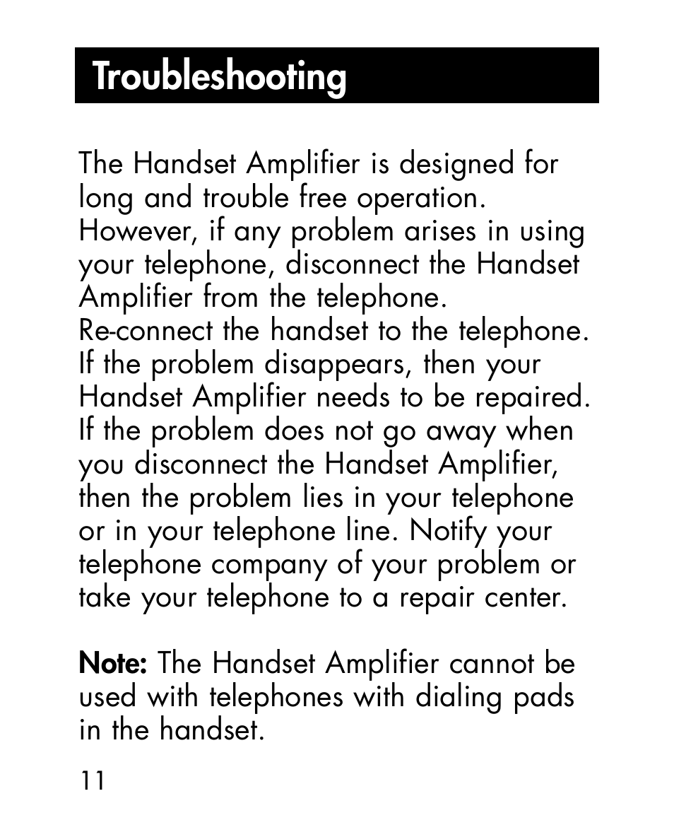 Troubleshooting | Ameriphone HA40 User Manual | Page 23 / 50