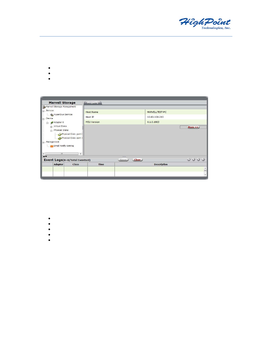 4 - user interface, 1 - marvell storage management | HighPoint RocketHybrid 1222 User Manual | Page 32 / 43