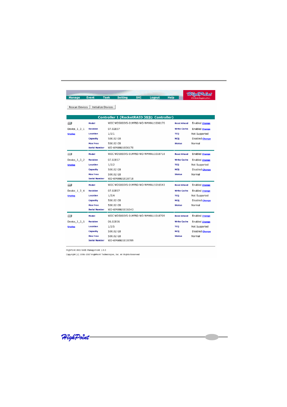 HighPoint RocketRAID 3510 User Manual | Page 45 / 80
