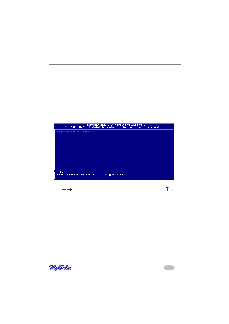 Rocketraid 2522 bios utility, 1 - bios command overview | HighPoint RocketRAID 2522 User Manual | Page 17 / 90