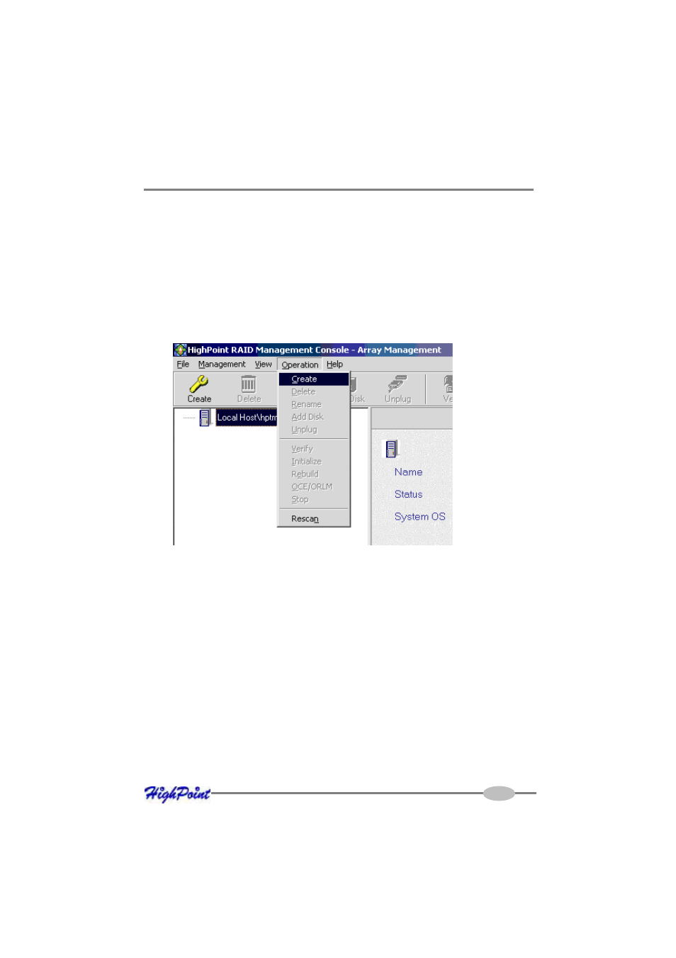 3 - creating an array | HighPoint RocketRAID 2522 User Manual | Page 31 / 90