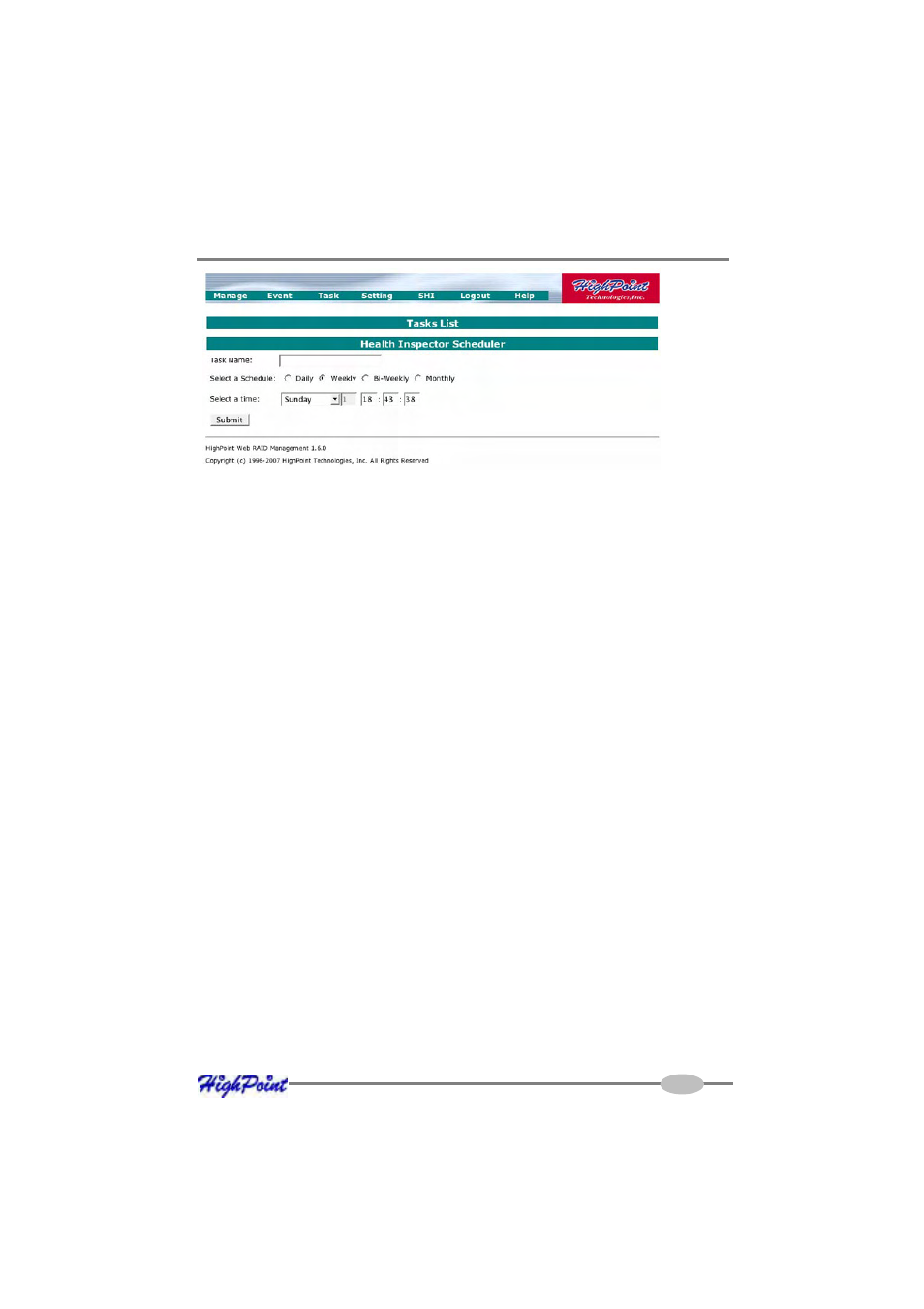 7 settings | HighPoint RocketRAID 2522 User Manual | Page 85 / 90