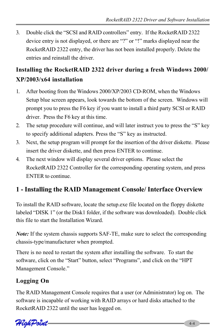 HighPoint RocketRAID 2322 User Manual | Page 27 / 73