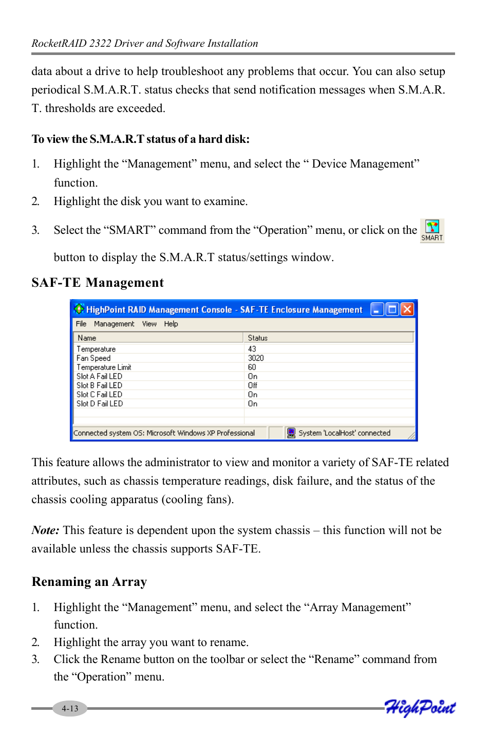 HighPoint RocketRAID 2322 User Manual | Page 36 / 73