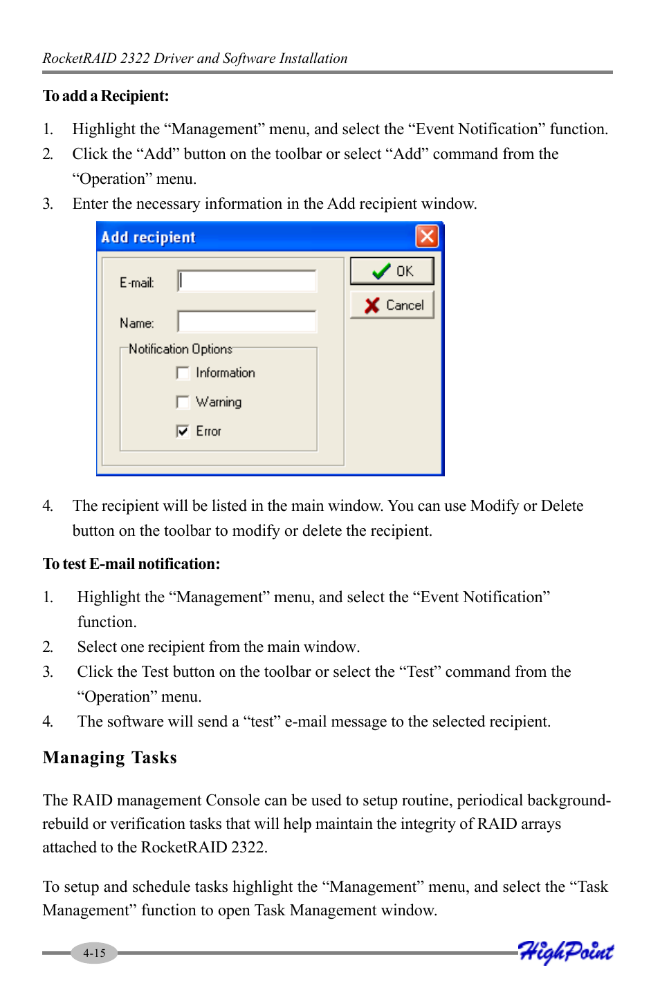 HighPoint RocketRAID 2322 User Manual | Page 38 / 73