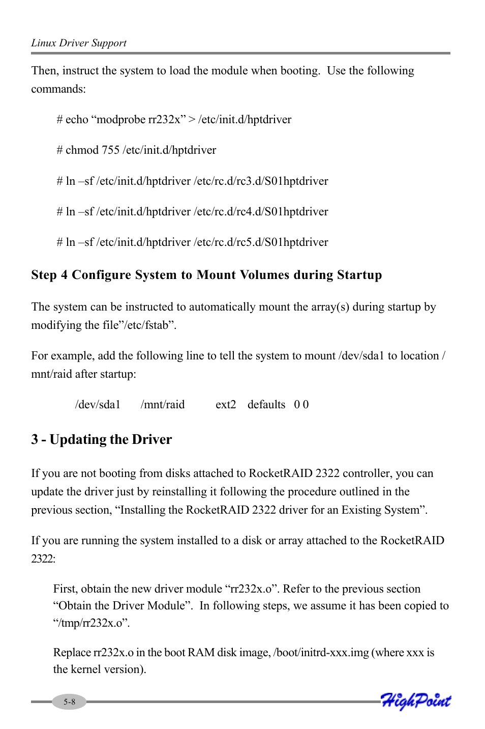 3 - updating the driver | HighPoint RocketRAID 2322 User Manual | Page 56 / 73