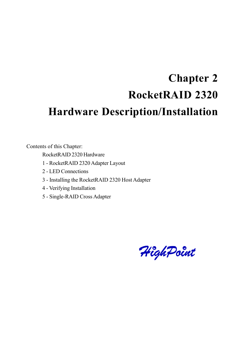 HighPoint RocketRAID 2320 User Manual | Page 10 / 77