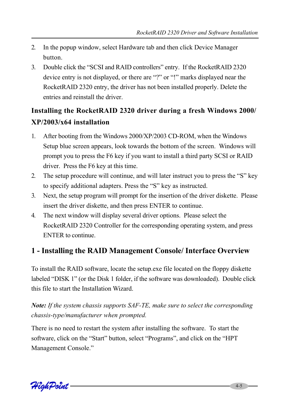 HighPoint RocketRAID 2320 User Manual | Page 27 / 77