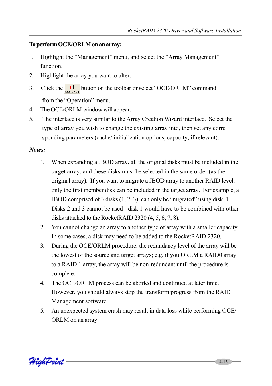 HighPoint RocketRAID 2320 User Manual | Page 35 / 77