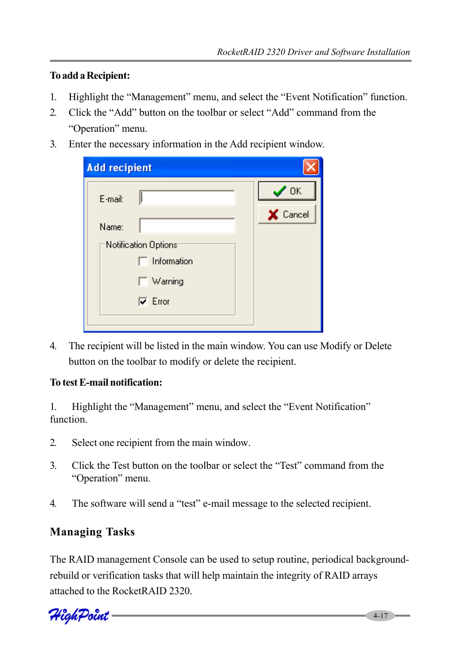 HighPoint RocketRAID 2320 User Manual | Page 39 / 77