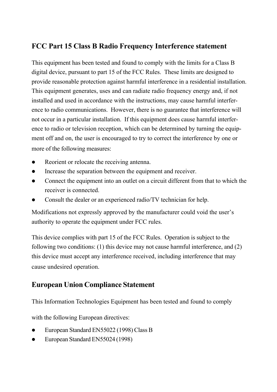 European union compliance statement | HighPoint RocketRAID 2320 User Manual | Page 77 / 77