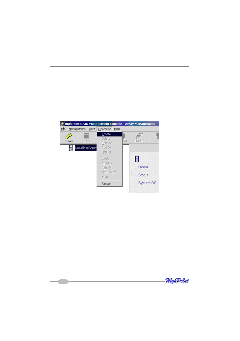 3 - creating an array | HighPoint RocketRAID 2314 User Manual | Page 34 / 92