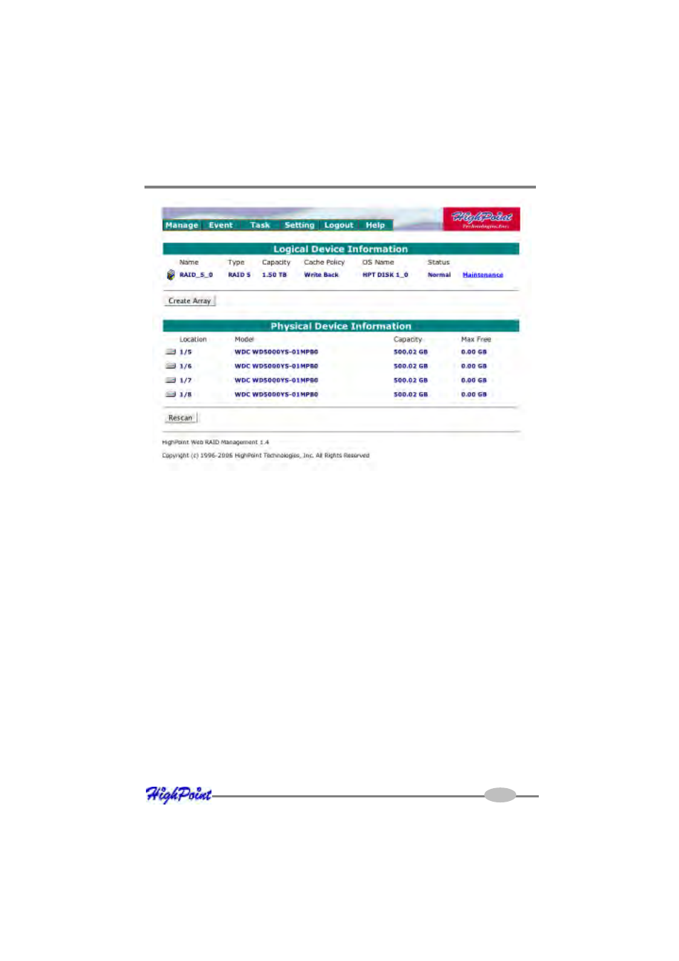 HighPoint RocketRAID 2314 User Manual | Page 79 / 92