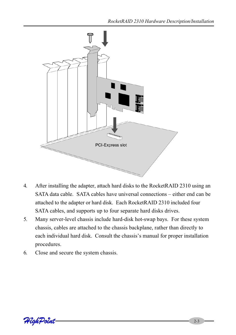 HighPoint RocketRAID 2310 User Manual | Page 13 / 75