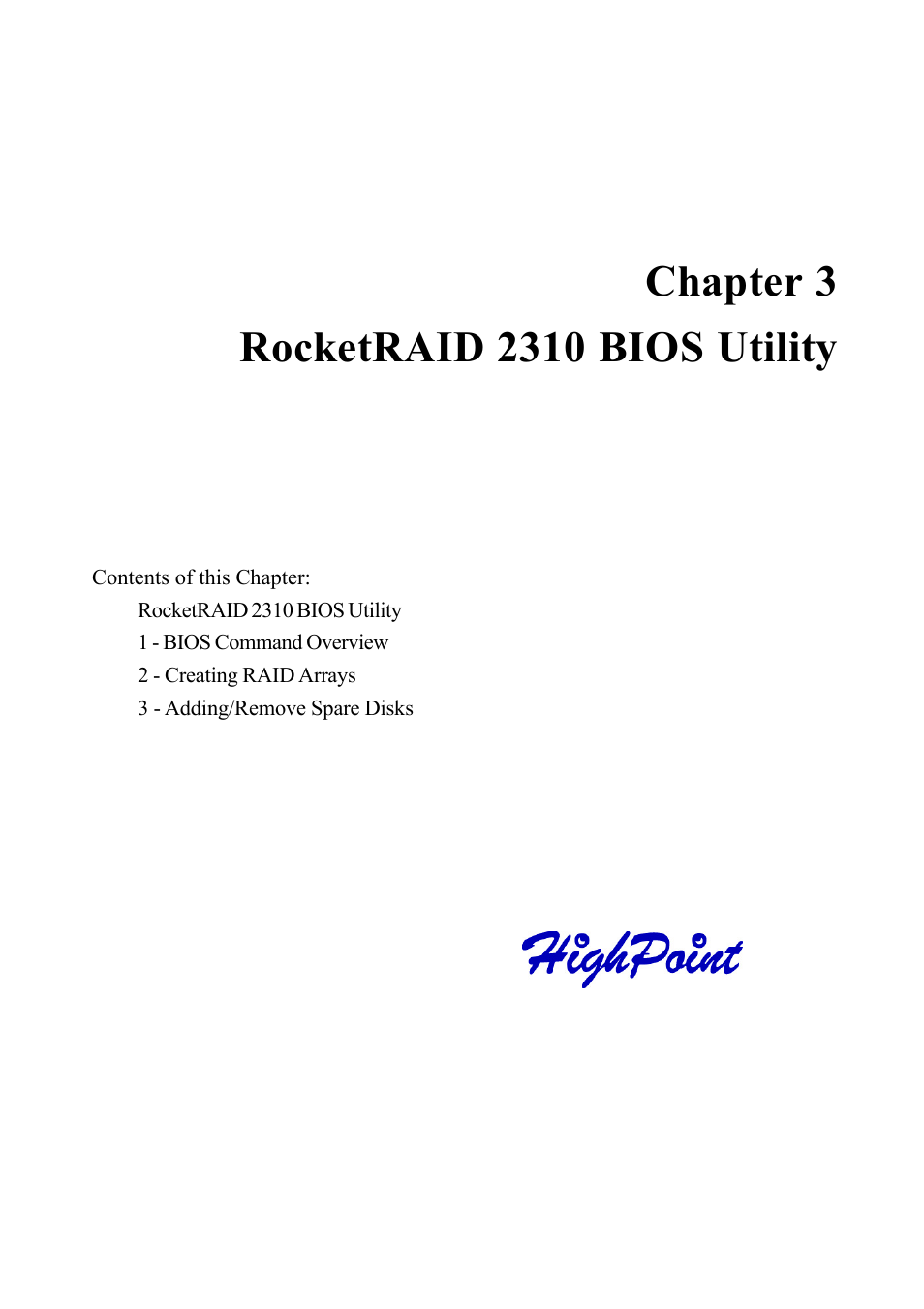 HighPoint RocketRAID 2310 User Manual | Page 15 / 75