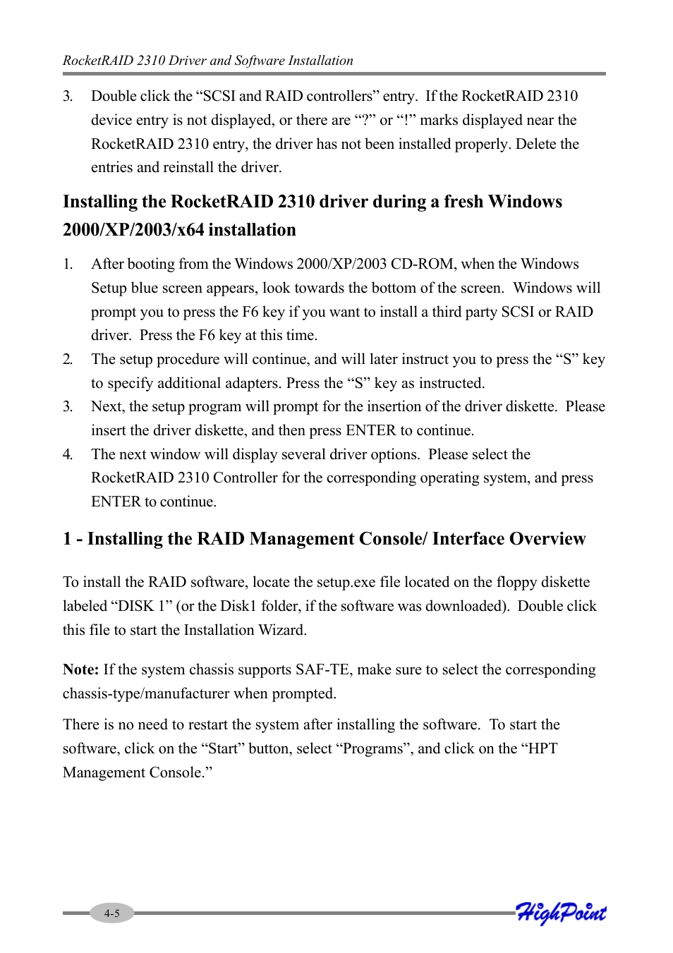 HighPoint RocketRAID 2310 User Manual | Page 26 / 75