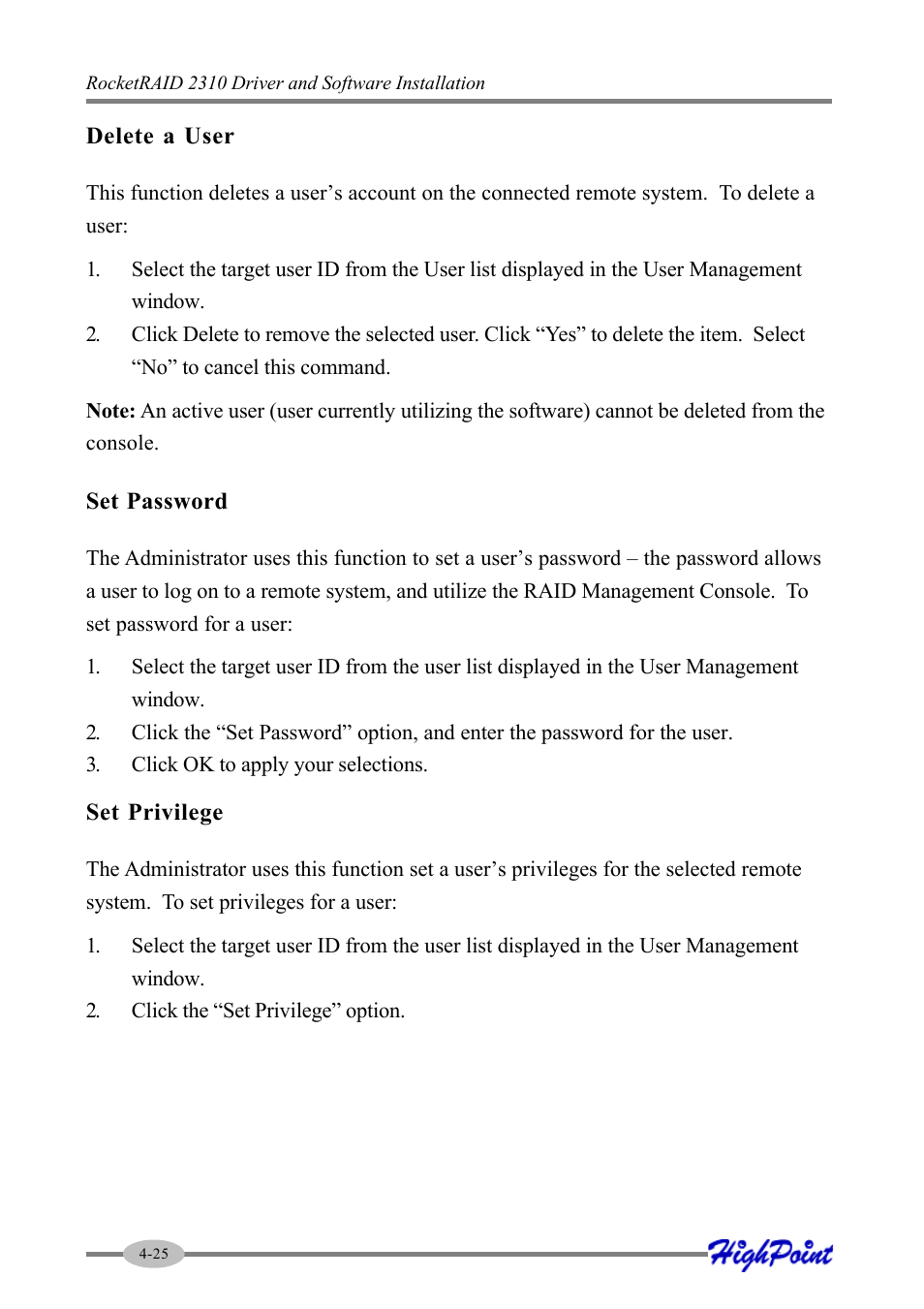 HighPoint RocketRAID 2310 User Manual | Page 46 / 75
