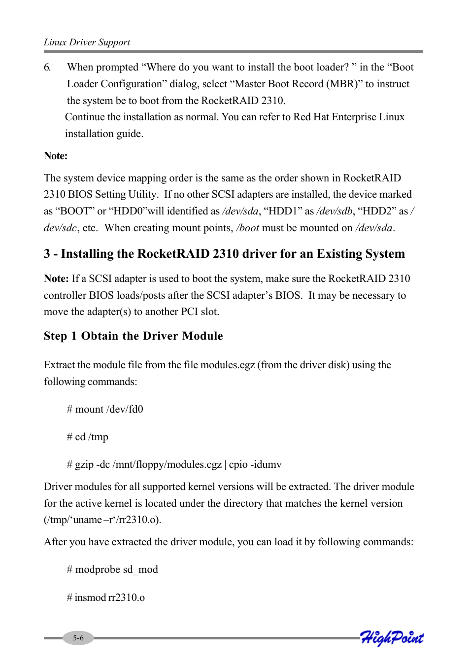 HighPoint RocketRAID 2310 User Manual | Page 54 / 75