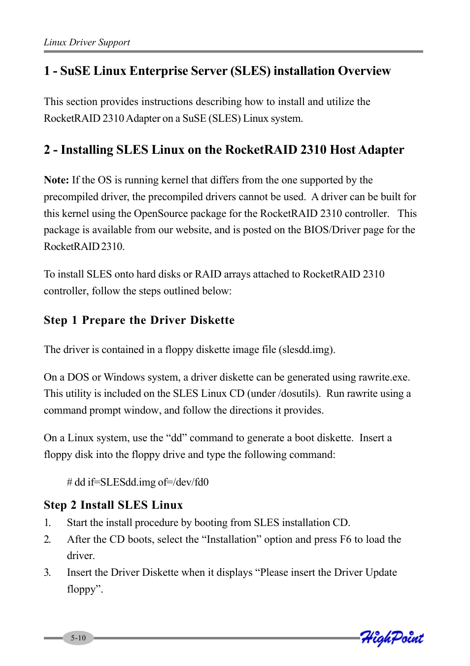 HighPoint RocketRAID 2310 User Manual | Page 58 / 75