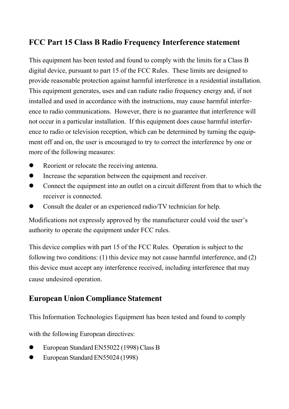 European union compliance statement | HighPoint RocketRAID 2310 User Manual | Page 75 / 75