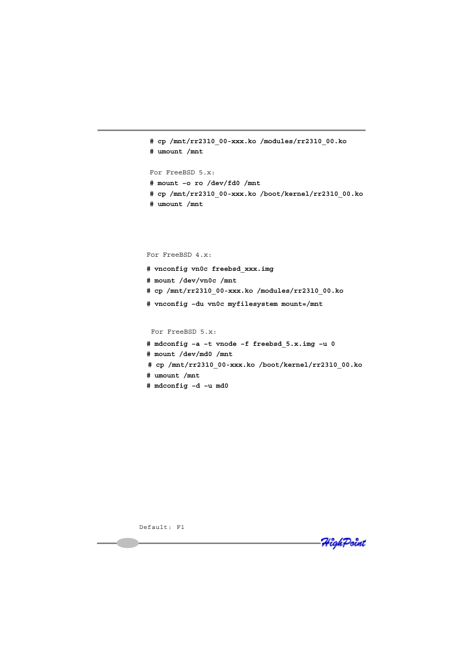 Step 2 test the driver module, Etc.) | HighPoint RocketRAID 2300 User Manual | Page 76 / 81
