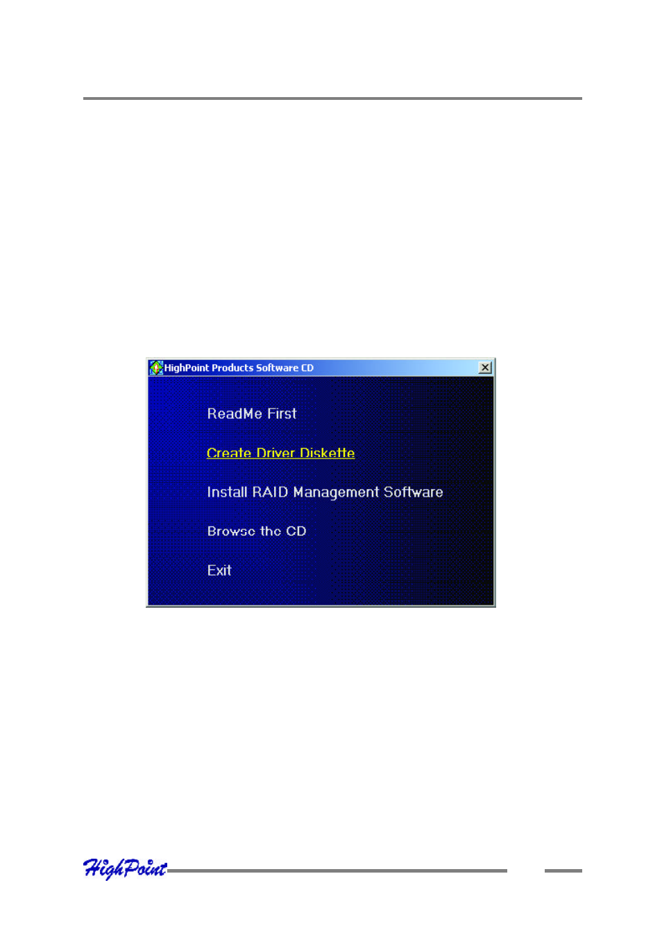 Driver and software cd | HighPoint RocketRAID 2240 User Manual | Page 21 / 72