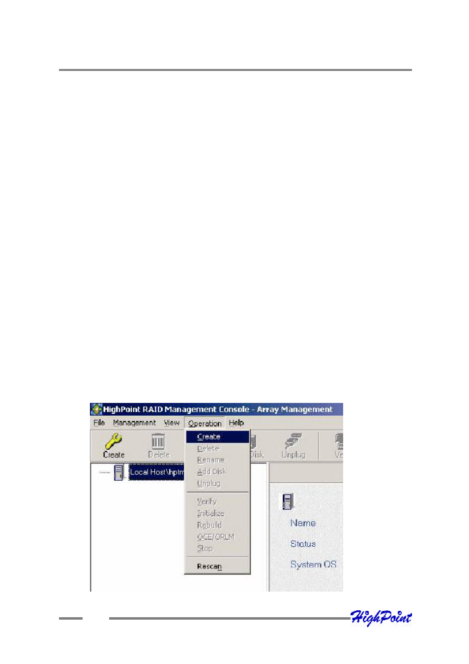 3 - creating an array | HighPoint RocketRAID 2240 User Manual | Page 28 / 72