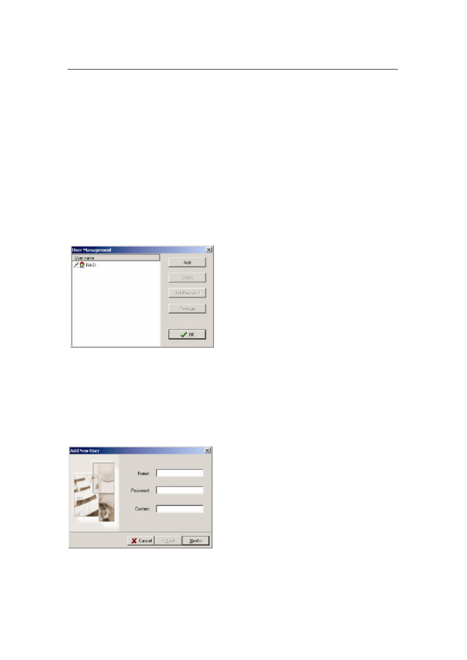 11 - configuring users and privileges | HighPoint RocketRAID 2220 User Manual | Page 32 / 46