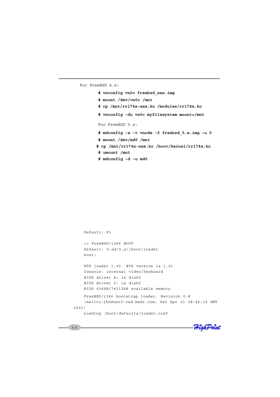Step 2 test the driver module, Etc.) | HighPoint RocketRAID 1740 User Manual | Page 60 / 65