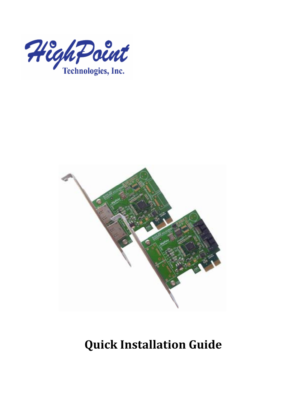 HighPoint Rocket 620A User Manual | 8 pages