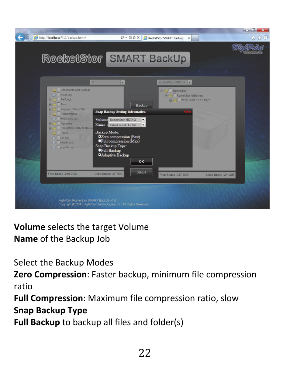 HighPoint RocketStor 5122B User Manual | Page 22 / 29