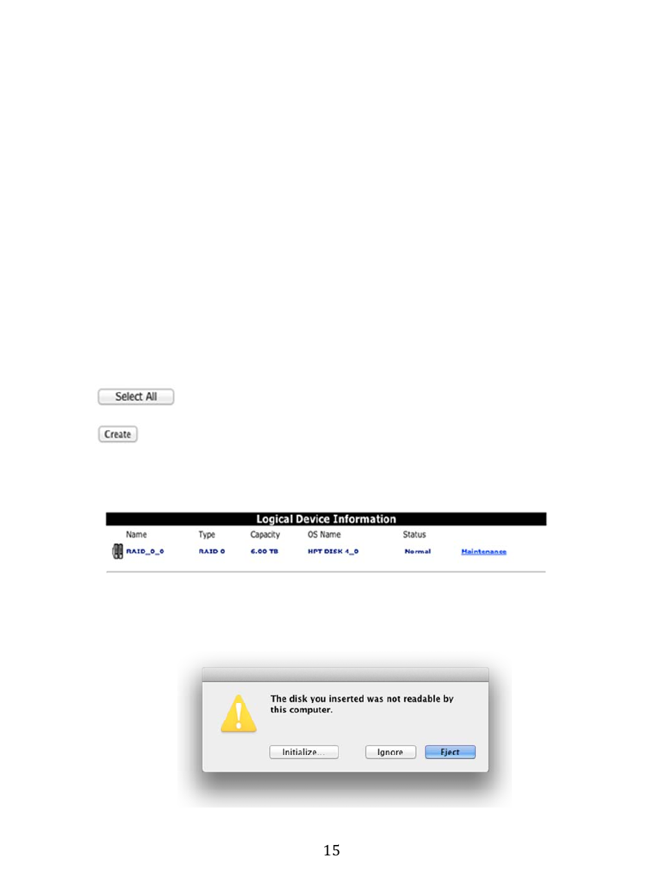 HighPoint RocketStor 5122R User Manual | Page 15 / 20