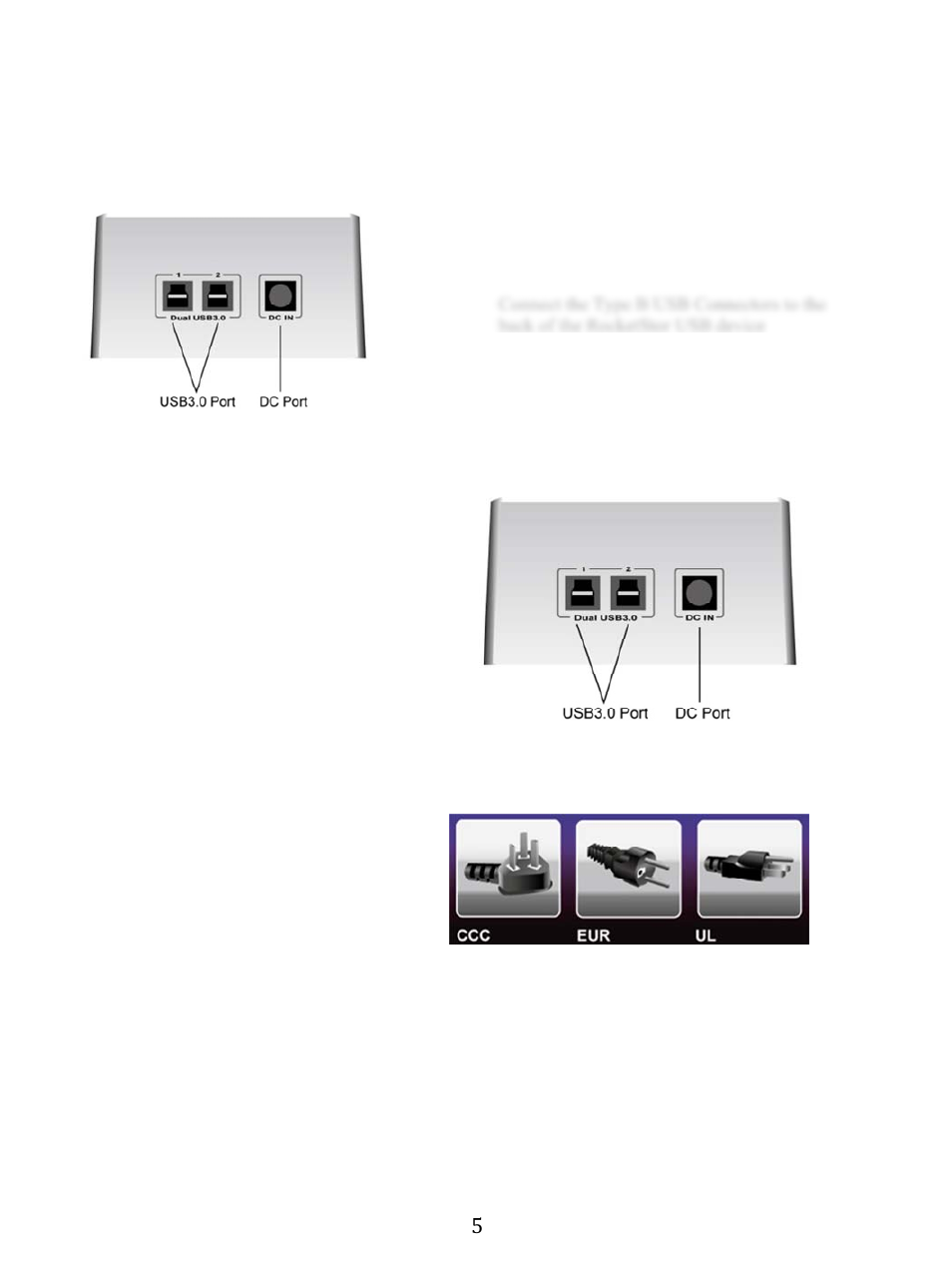 2 power adapter, Setting up rocketstor smart raid, 1 connecting usb cables | 2 power adapter installation | HighPoint RocketStor 5122R User Manual | Page 5 / 20