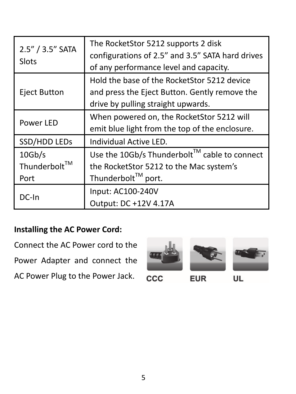 HighPoint RocketStor 5212 User Manual | Page 5 / 8
