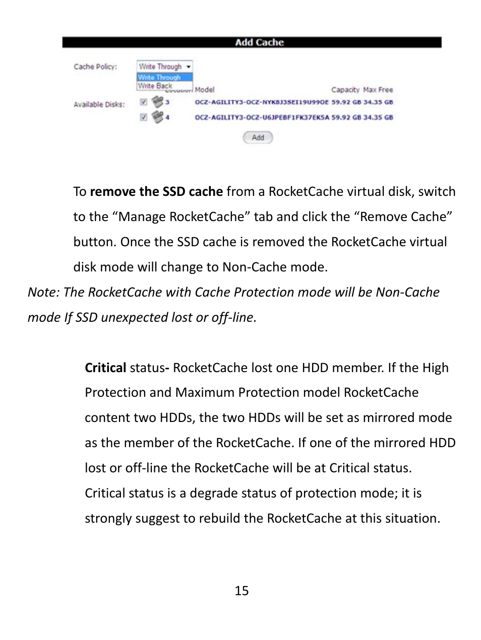 HighPoint RocketCache 3244X8 User Manual | Page 15 / 21