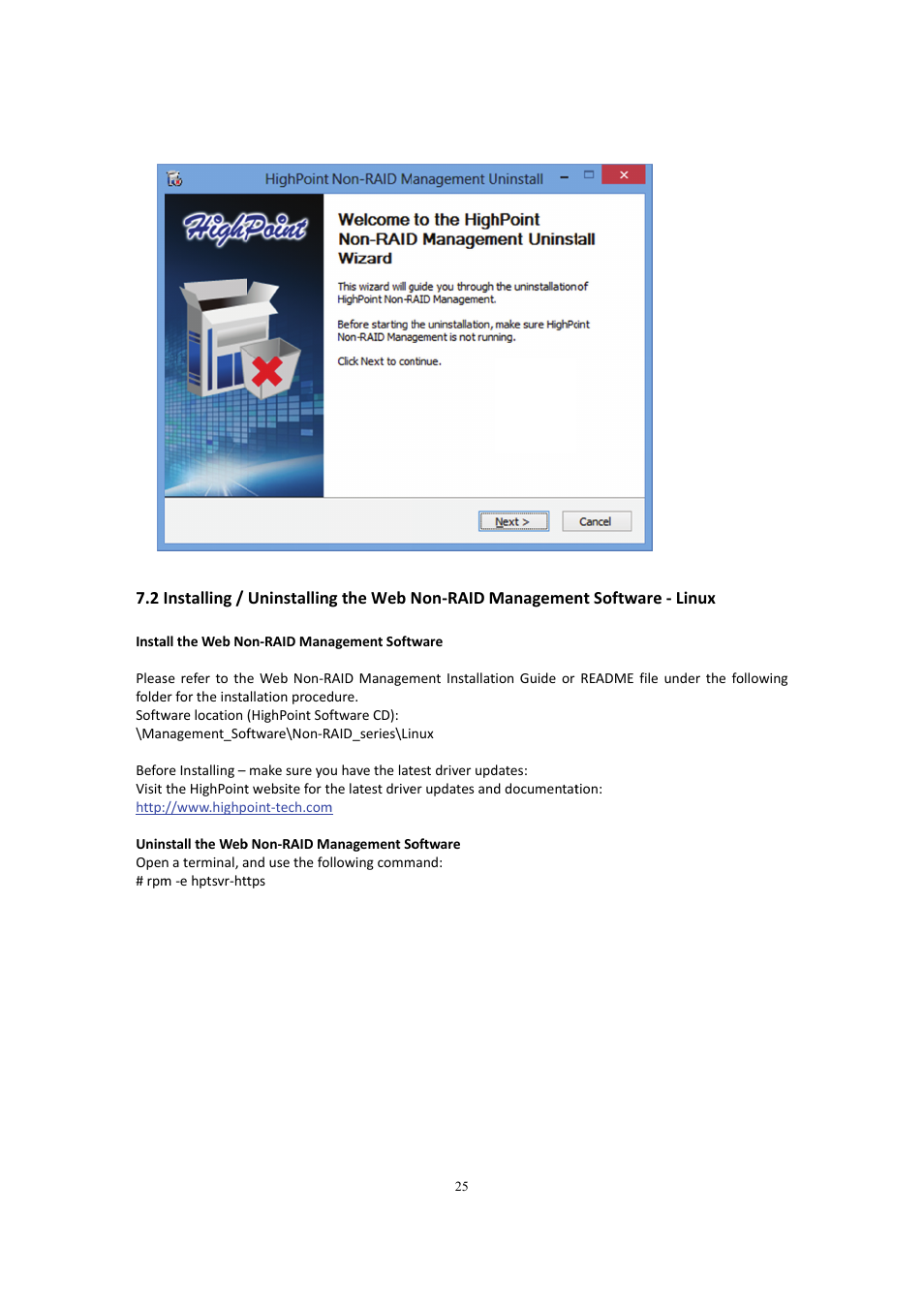 HighPoint Rocket 750 User Manual | Page 25 / 34
