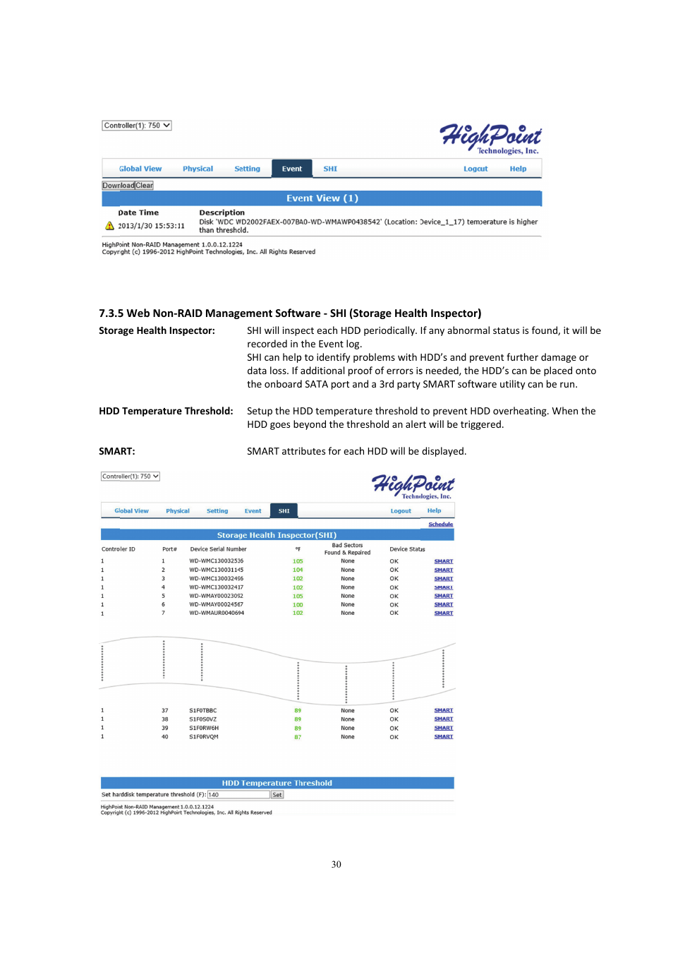 HighPoint Rocket 750 User Manual | Page 30 / 34