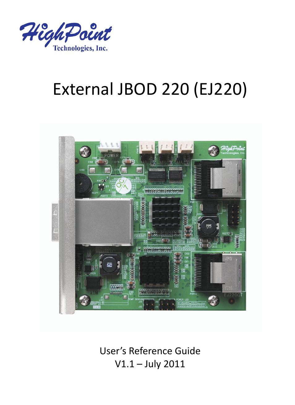 HighPoint EJ 220 User Manual | 8 pages